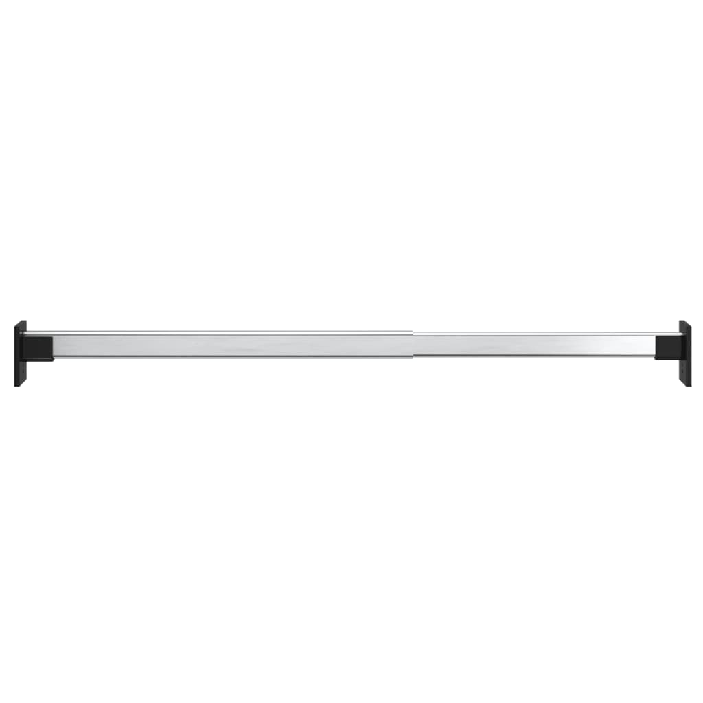 Telescopic Wardrobe Rails 2 pcs Silver 58-100 cm