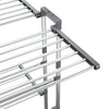 2-Tier Laundry Drying Rack with Wheels Silver 23.6"x27.6"x41.7"