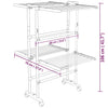 2-Tier Laundry Drying Rack with Wheels Silver 23.6"x27.6"x41.7"