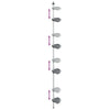 4-Tier Telescopic Shower Corner Shelf Silver Aluminum