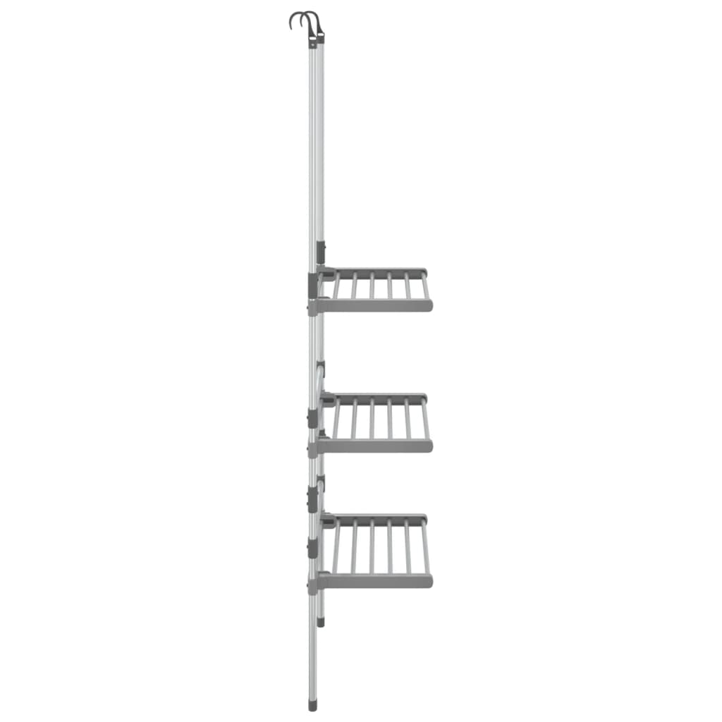 3-Tier Hanging Laundry Drying Rack Aluminium