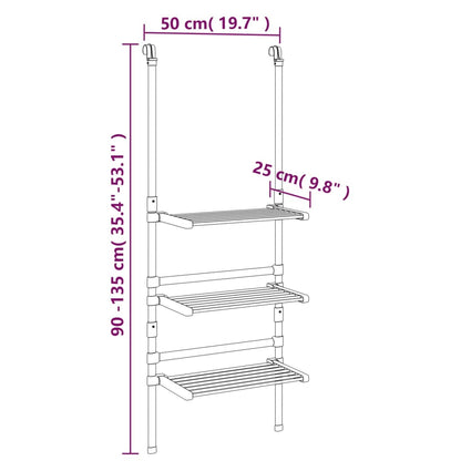 3-Tier Hanging Laundry Drying Rack Aluminium