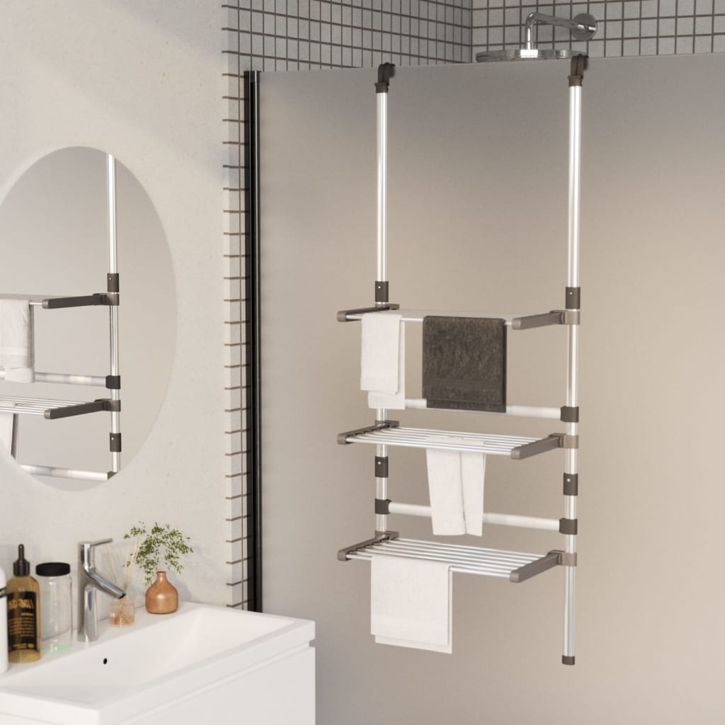 3-Tier Hanging Laundry Drying Rack Aluminium