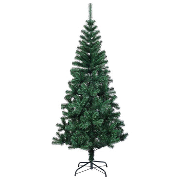 Artificial Christmas Tree with Iridescent Tips Green 240 cm PVC