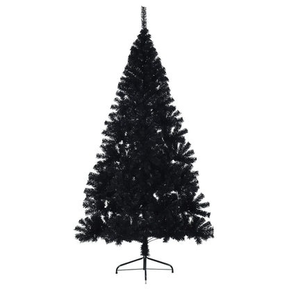 Artificial Half Christmas Tree with Stand Black 240 cm PVC