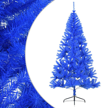 Artificial Half Christmas Tree with Stand Blue 240 cm PVC