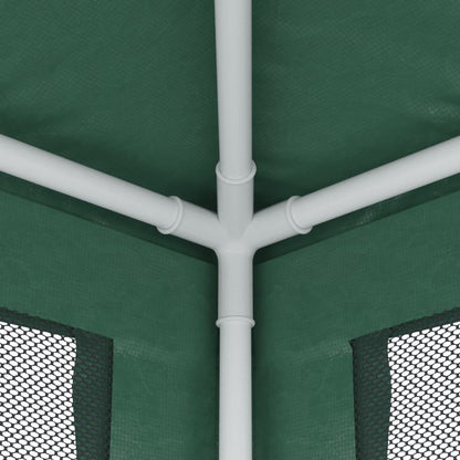 Party Tent with 4 Mesh Sidewalls Green 6.6'x6.6' HDPE