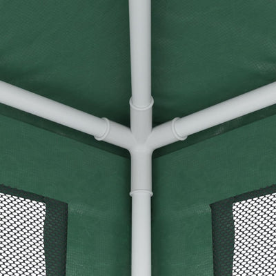 Party Tent with 4 Mesh Sidewalls Green 9.8'x9.8' HDPE