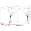 Party Tent with 4 Mesh Sidewalls Green 9.8'x9.8' HDPE
