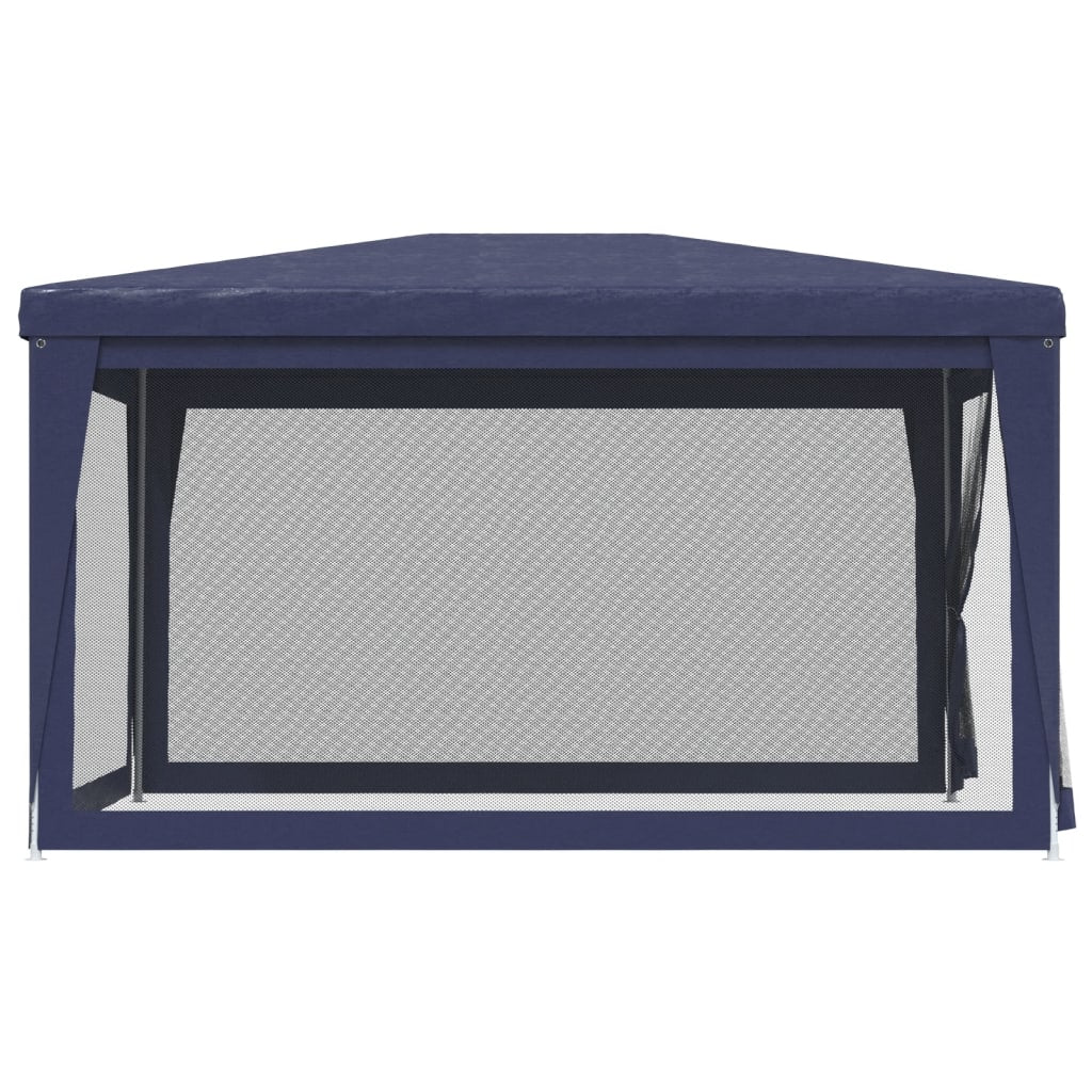 Party Tent with 4 Mesh Sidewalls Blue 9.8'x13.1' HDPE