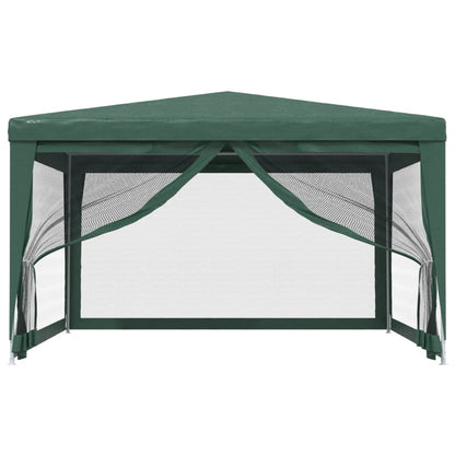 Party Tent with 4 Mesh Sidewalls Green 13.1'x13.1'HDPE