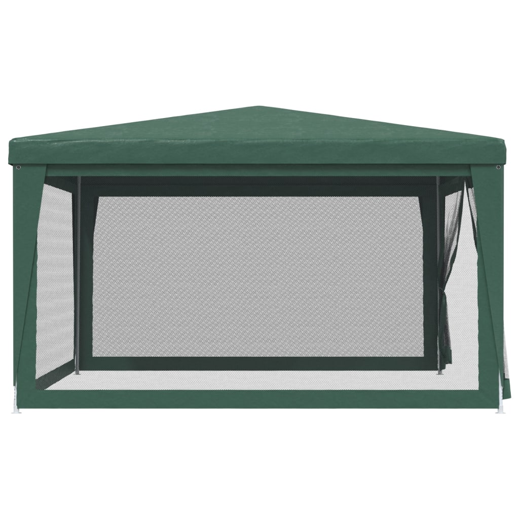 Party Tent with 4 Mesh Sidewalls Green 13.1'x13.1'HDPE