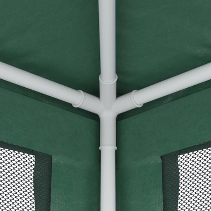 Party Tent with 4 Mesh Sidewalls Green 13.1'x13.1'HDPE