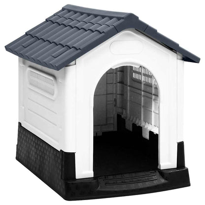 152228 vidaXL Dog House Grey 57x68x66 cm Polypropylene