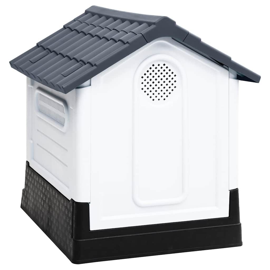 152228 vidaXL Dog House Grey 57x68x66 cm Polypropylene