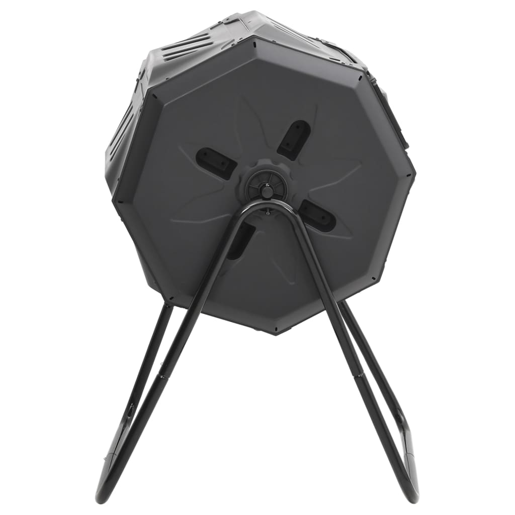 vidaXL Compost Bin Black Plastic Medium Rotatable Compost Bin Cubic
