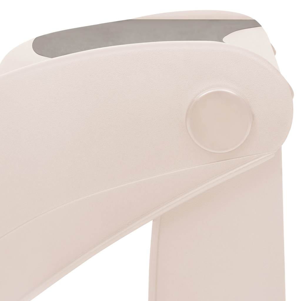 vidaXL Dog Stair Cream Plastic 3-Step Foldable Dog Stair Rectangular