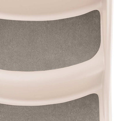 vidaXL Dog Stair Cream Plastic 3-Step Foldable Dog Stair Rectangular