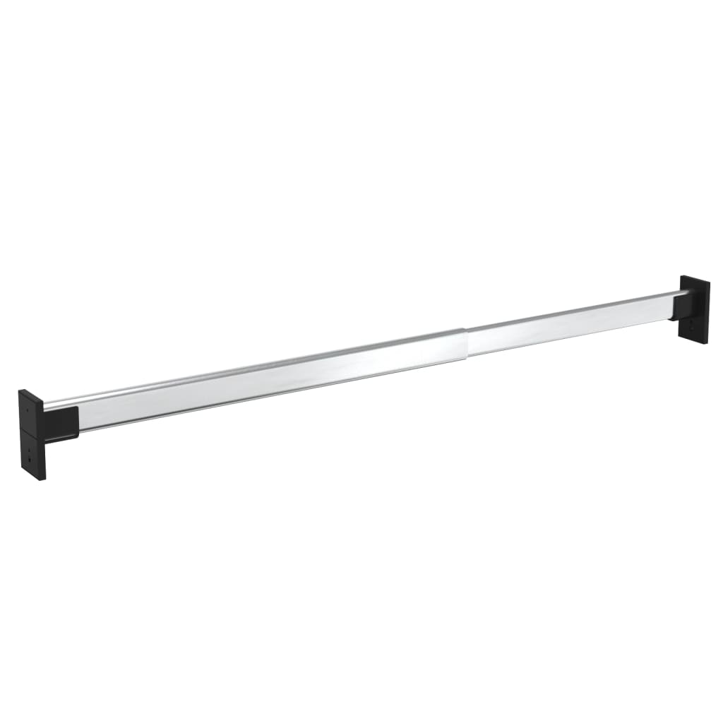 Telescopic Wardrobe Rails 4 pcs Silver 58-100 cm