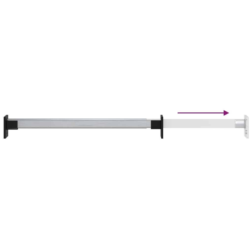 Telescopic Wardrobe Rails 4 pcs Silver 58-100 cm