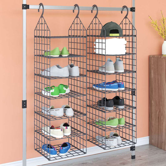 Hanging Closet Organiser | Grey | PP (Polypropylene), PE (Polyethylene)