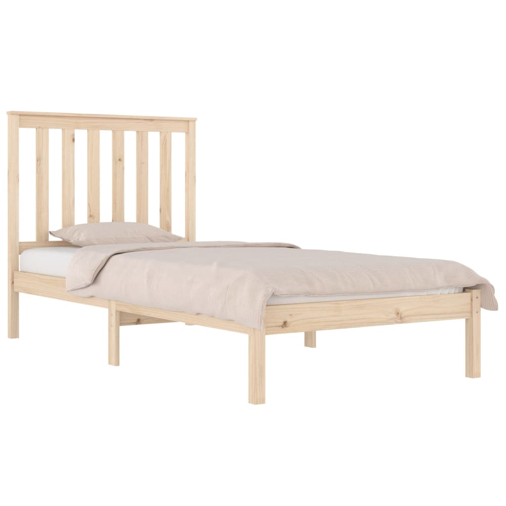 Bed Frame | Natural Pine | Solid Pine Wood | Small Single | Durable