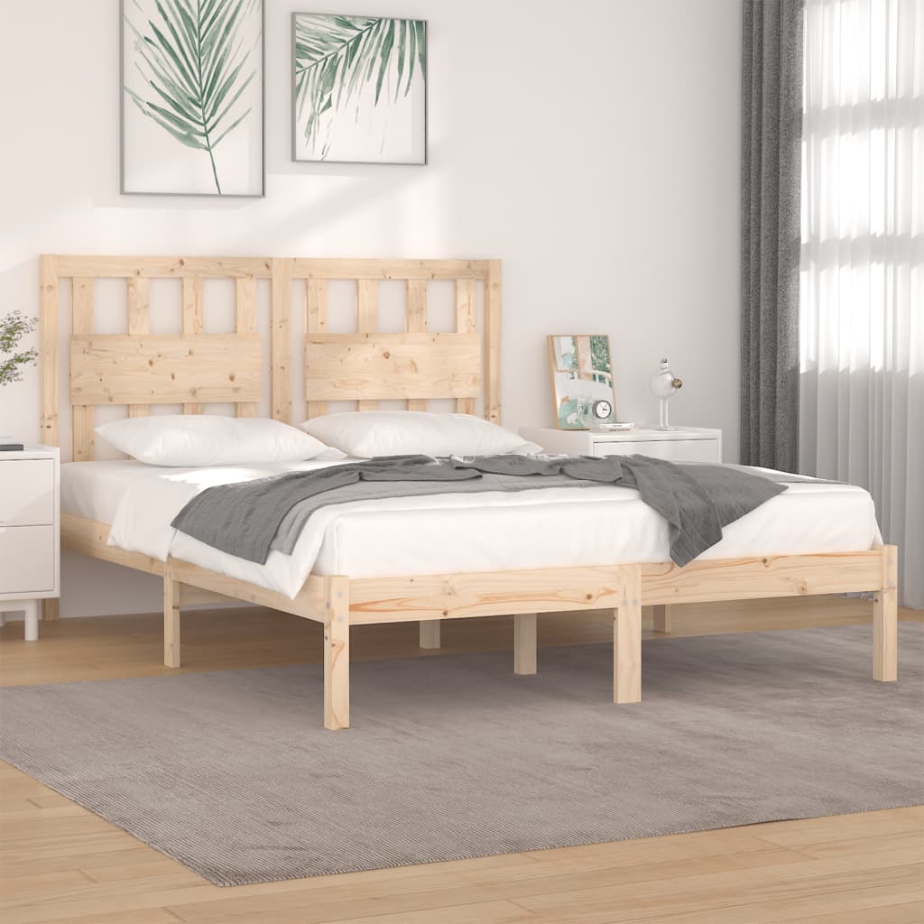 Bed Frame | Natural Pine | Solid Pine Wood | Double |  Durable
