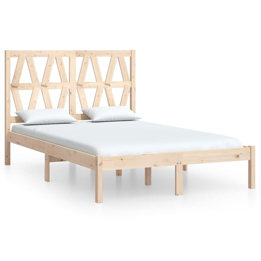 3103998 vidaXL Bed Frame without Mattress Solid Wood 140x200 cm (810017+818620)