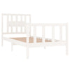 Bed Frame without Mattress White Solid Wood 90x190 cm Single Single