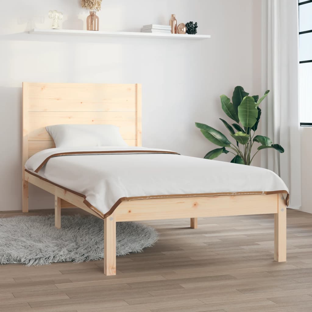 Bed Frame | Natural Wood | Solid pine wood | Small Single | Durable