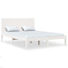 Bed Frame without Mattress White 140x200 cm Solid Wood Pine