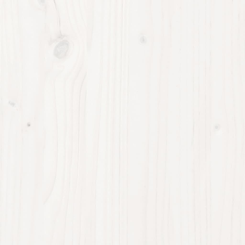 Bed Frame | White | Solid Pine Wood | 200x200 cm | Bed Frame