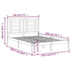 Bed Frame without Mattress White 140x200 cm Solid Wood Pine