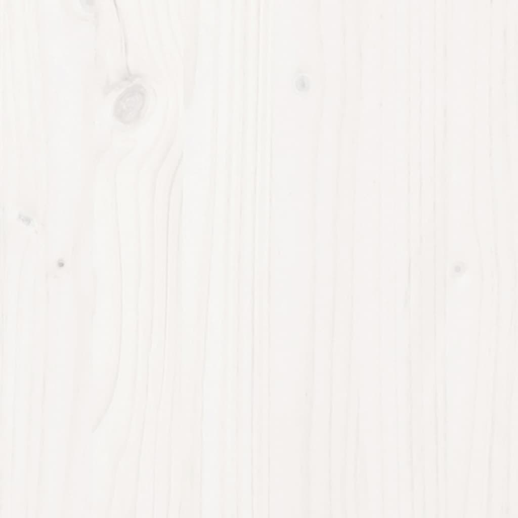 Bed Frame without Mattress White 200x200 cm Solid Wood Pine