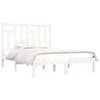 Bed Frame without Mattress White 140x200 cm Solid Wood Pine
