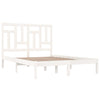 Bed Frame without Mattress White 140x200 cm Solid Wood Pine