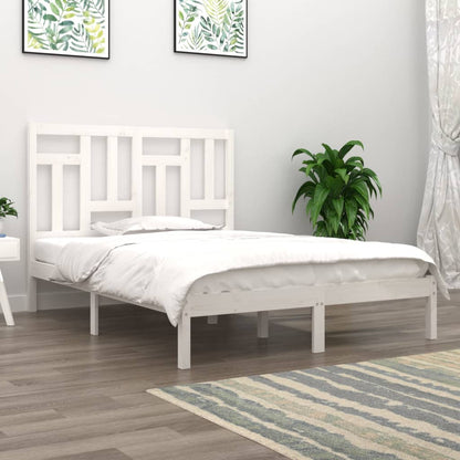 Bed Frame | White | Solid pine wood | 140x200 cm | Durable | Bed Frame