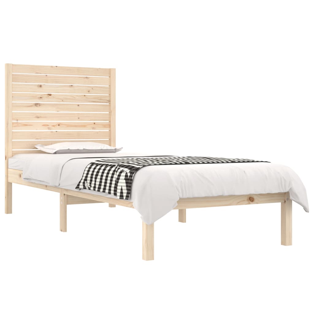 Bed Frame | Natural pine | Solid pine wood | Small single |  Durable