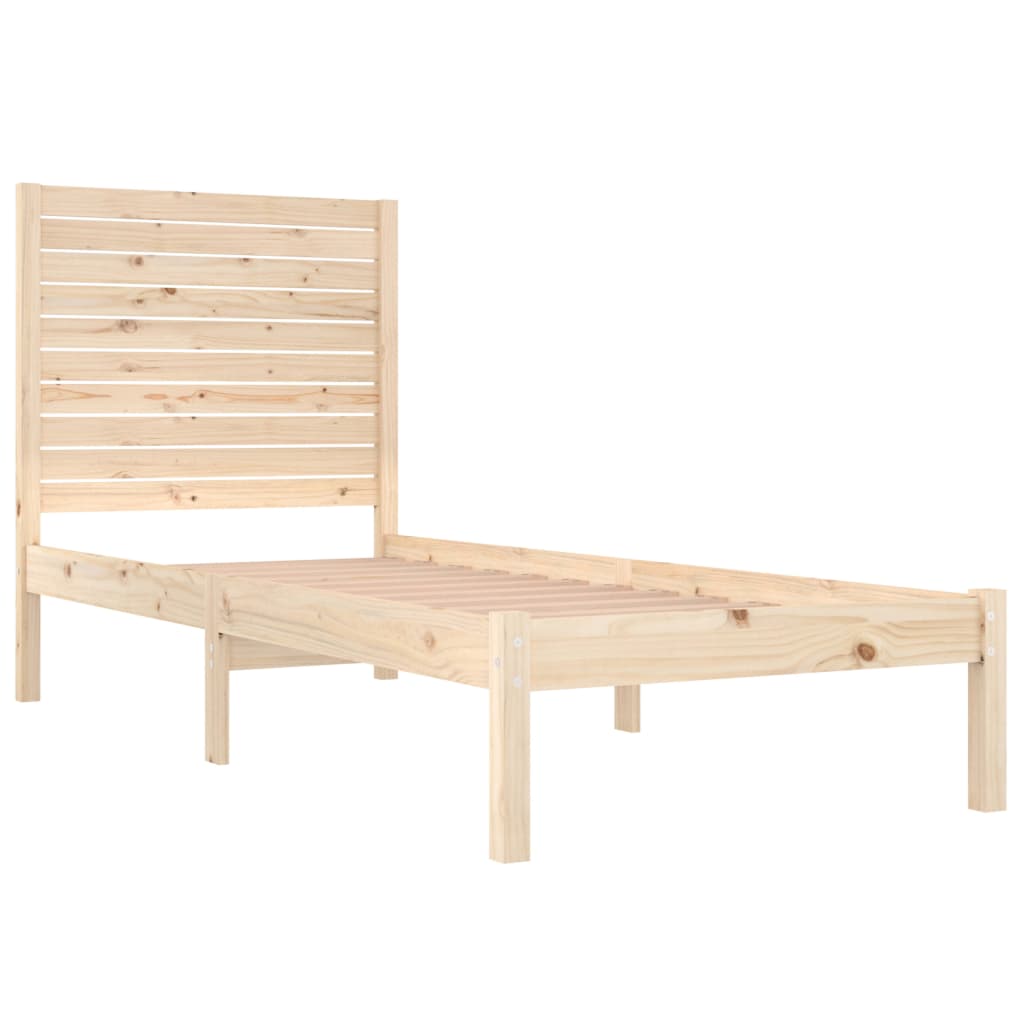 Bed Frame | Natural pine | Solid pine wood | Small single |  Durable