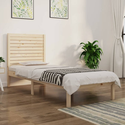 Bed Frame | Natural pine | Solid pine wood | Small single |  Durable
