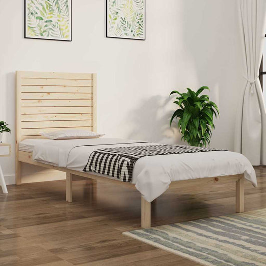 Bed Frame | Natural pine | Solid pine wood | Small single |  Durable