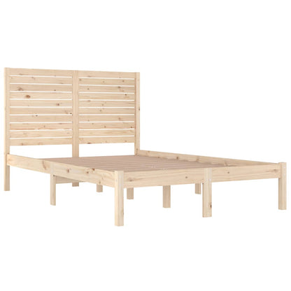 Bed Frame | Wooden Brown | Solid Pine Wood | Small Double | Durable