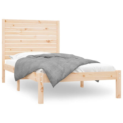 Bed Frame | Natural | Solid Pine Wood | 90x200 cm | Minimalist