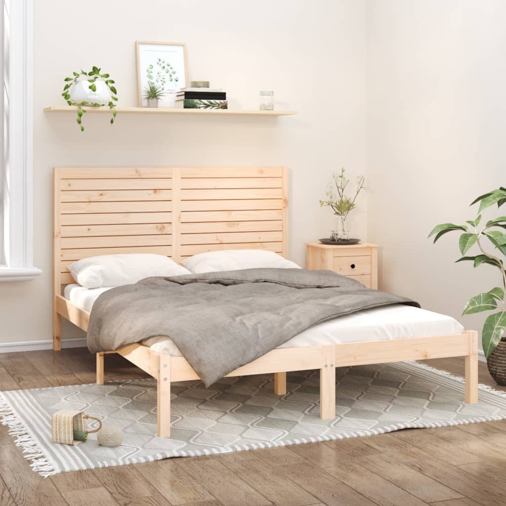 Bed Frame | Rustic Bed Frame | Rectangular | Rustic | Solid Pine Wood Bed