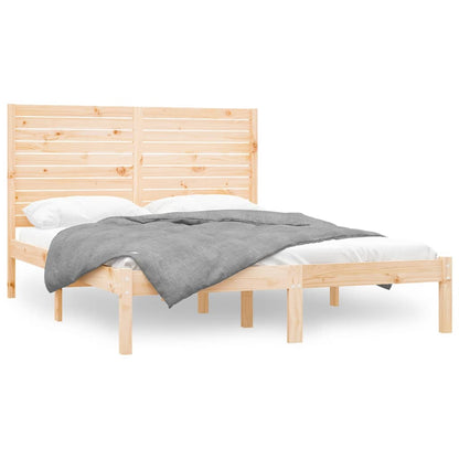 Bed Frame | Natural Wood | Solid pine wood | Double | Durable | Bed Frame