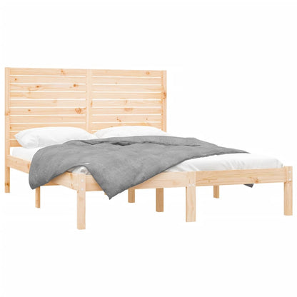 Bed Frame | Natural Wood | Solid pine wood | Double | Durable | Bed Frame