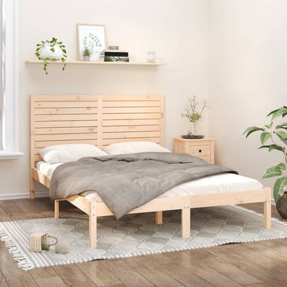Bed Frame | Natural Wood | Solid pine wood | Double | Durable | Bed Frame