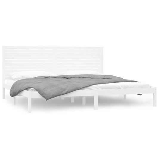 Bed Frame without Mattress White 180x200 cm Super King Solid Wood