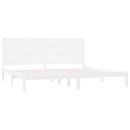Bed Frame | White | Solid pine wood | Double | Durable | Bed Frame