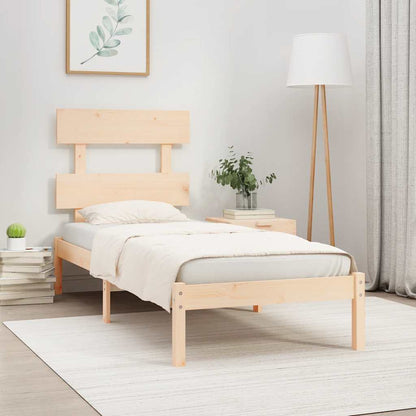 Bed Frame without Mattress 90x190 cm Single Solid Wood